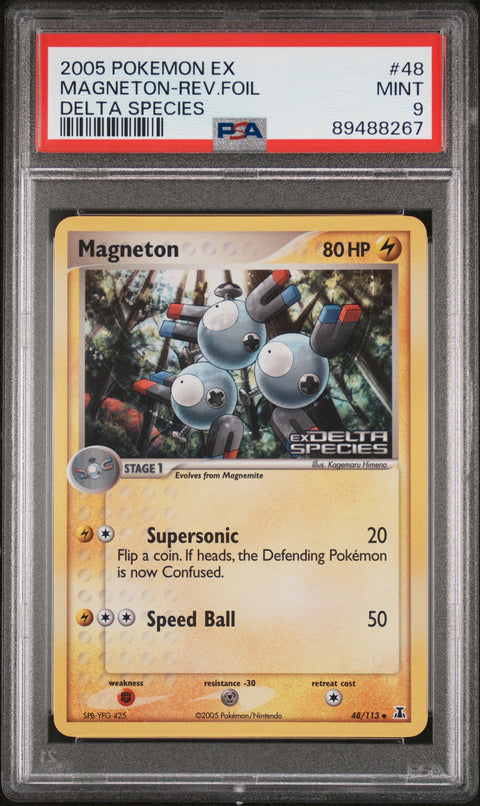 2005 Pokemon Ex Delta Species #48 Magneton-Rev.Foil Delta Species PSA 9
