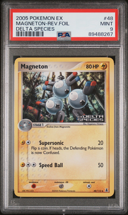 2005 Pokemon Ex Delta Species #48 Magneton-Rev.Foil Delta Species PSA 9