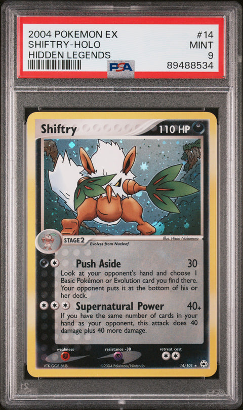2004 Pokemon Ex Hidden Legends #14 Shiftry-Holo Hidden Legends PSA 9