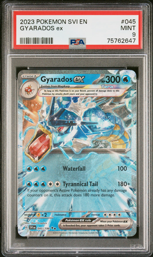 2023 Pokemon Svi En-Scarlet & Violet #045 Gyarados Ex PSA 9