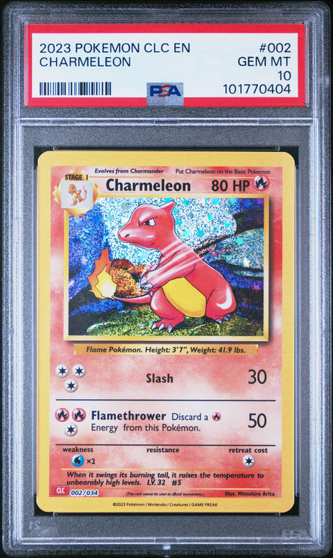 2023 Pokemon Clc-Classic Charizard & Ho-Oh Ex Deck #002 Charmeleon PSA 10