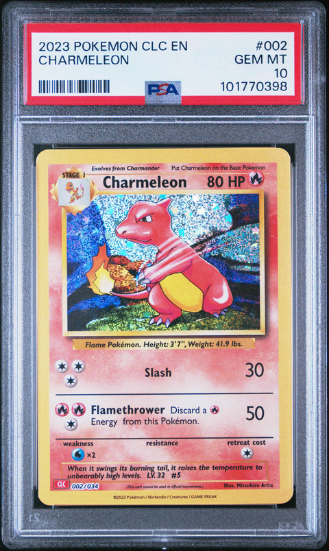 2023 Pokemon Clc- Classic Charizard & Ho-Oh Ex Deck #002 Charmeleon PSA 10