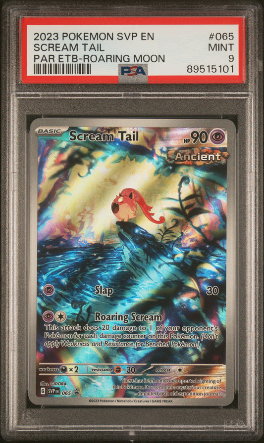 2023 Pokemon Svp En-Sv Black Star Promo #065 Scream Tail Par Etb PSA 9