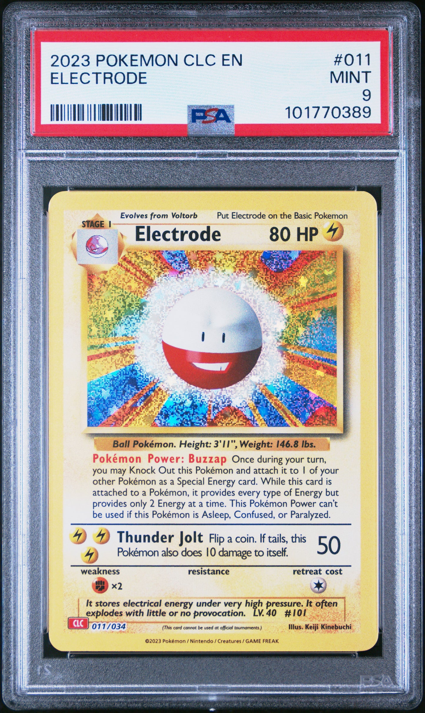 2023 Pokemon Clc-TCG Classic Charizard & Ho-Oh Ex Deck #011 Electrode PSA 9