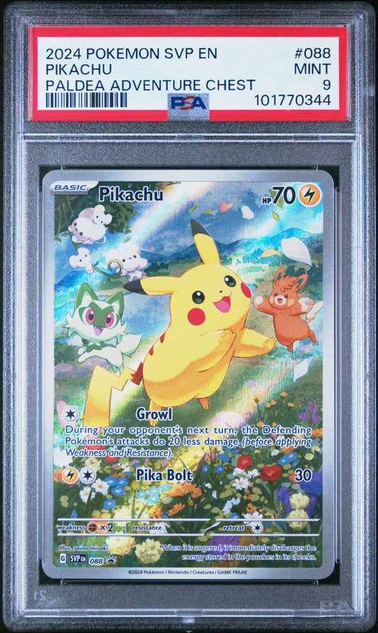 2024 Pokemon Svp En-Sv Black Star Promo #088 Pikachu PSA 9