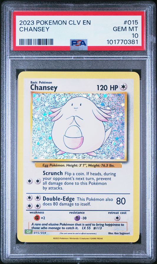 2023 Pokemon Clv-TCG Classic Venusaur & Lugia Ex Deck #015 Chansey PSA 10