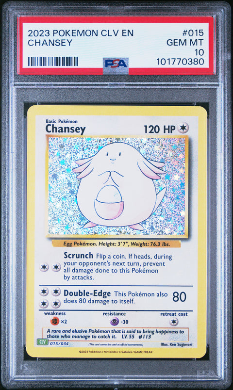 2023 Pokemon Clv-TCG Classic Venusaur & Lugia Ex Deck #015 Chansey PSA 10