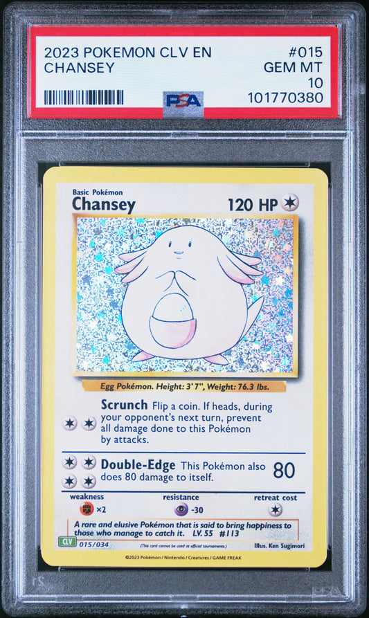 2023 Pokemon Clv-TCG Classic Venusaur & Lugia Ex Deck #015 Chansey PSA 10