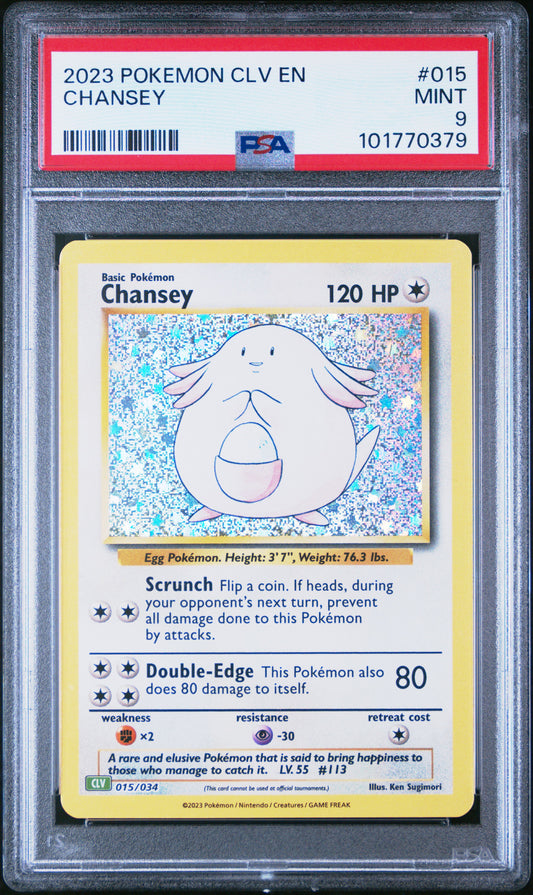 2023 Pokemon Clv-TCG Classic Venusaur & Lugia Ex Deck #015 Chansey PSA 9