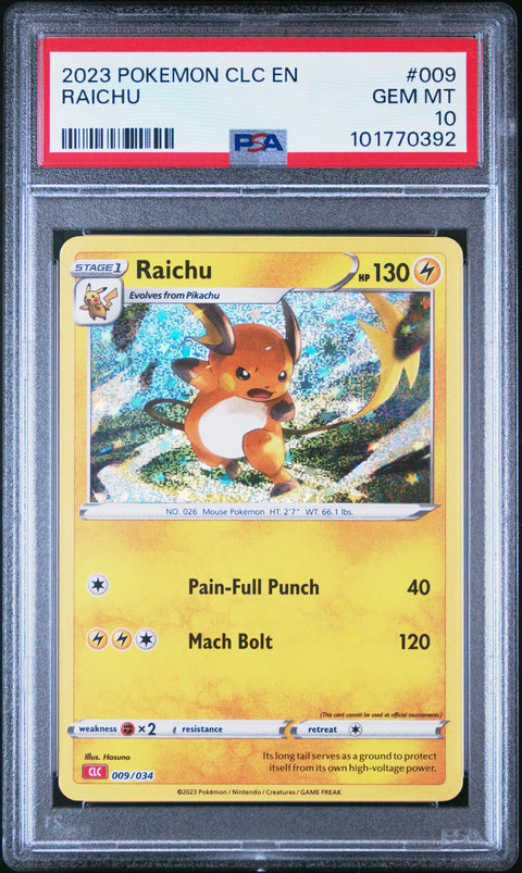 2023 Pokemon Clc-TCG Classic Charizard & Ho-Oh Ex Deck #009 Raichu PSA 10