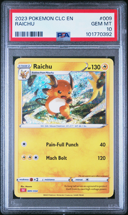 2023 Pokemon Clc-TCG Classic Charizard & Ho-Oh Ex Deck #009 Raichu PSA 10