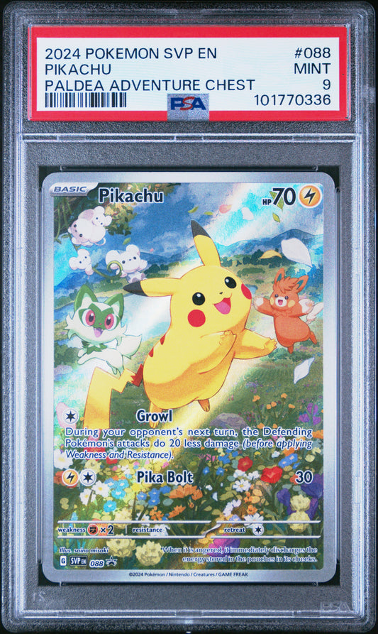 2024 Pokemon Svp En-Sv Black Star Promo #088 Pikachu PSA 9
