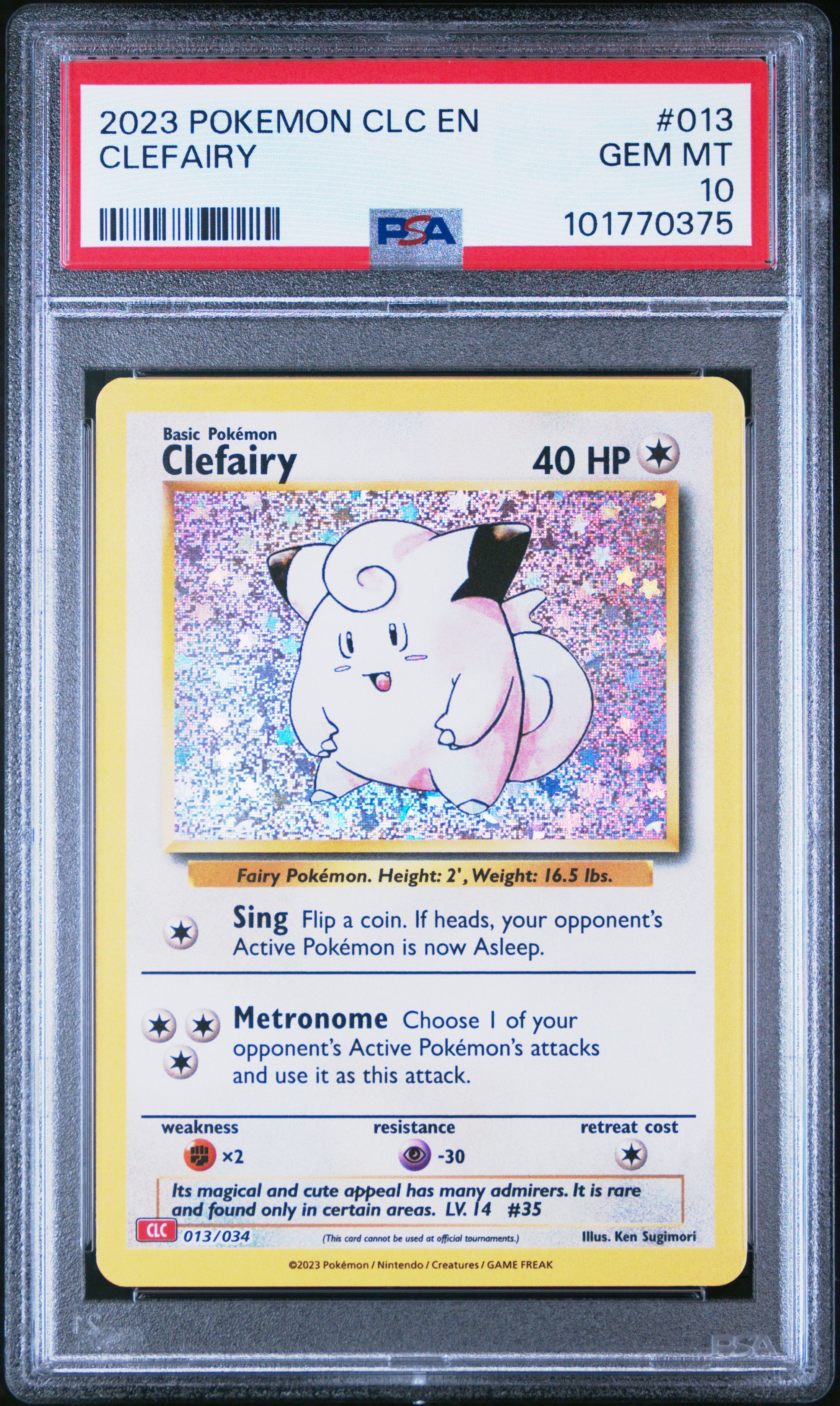 2023 Pokemon Clc-TCG Classic Charizard & Ho-Oh Ex Deck #013 Clefairy PSA 10