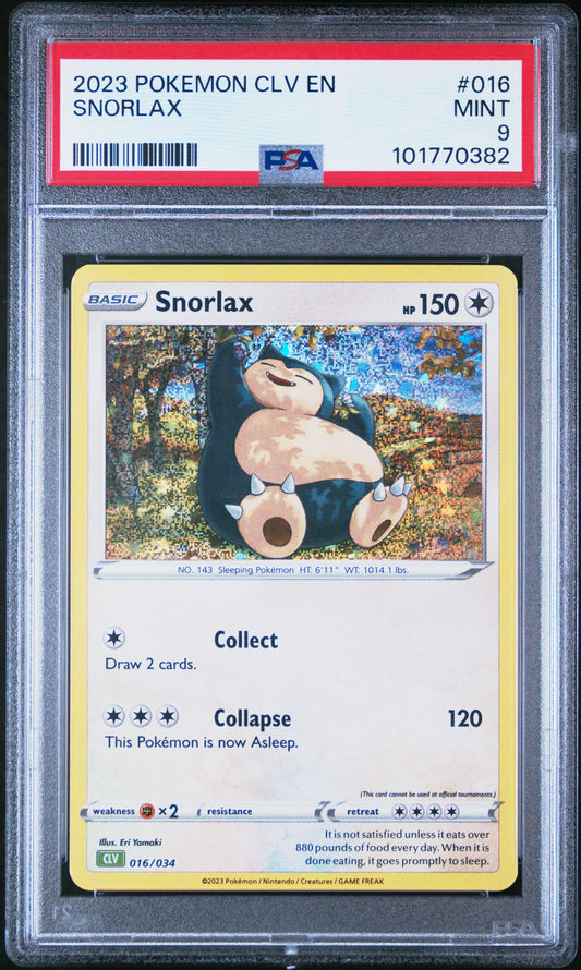2023 Pokemon Clv-TCG Classic Venusaur & Lugia Ex Deck #016 Snorlax PSA 9