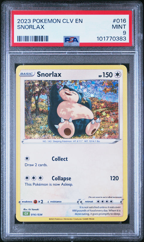2023 Pokemon Clv-TCG Classic Venusaur & Lugia Ex Deck #016 Snorlax PSA 9