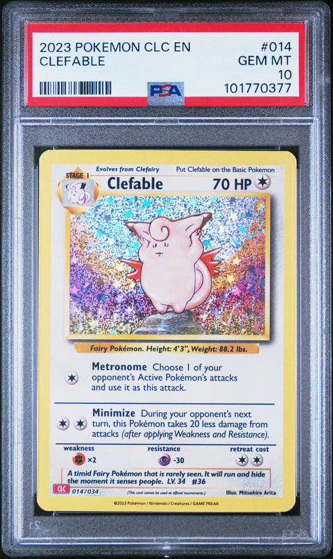 2023 Pokemon Clc-TCG Classic Charizard & Ho-Oh Ex Deck #014 Clefable PSA 10