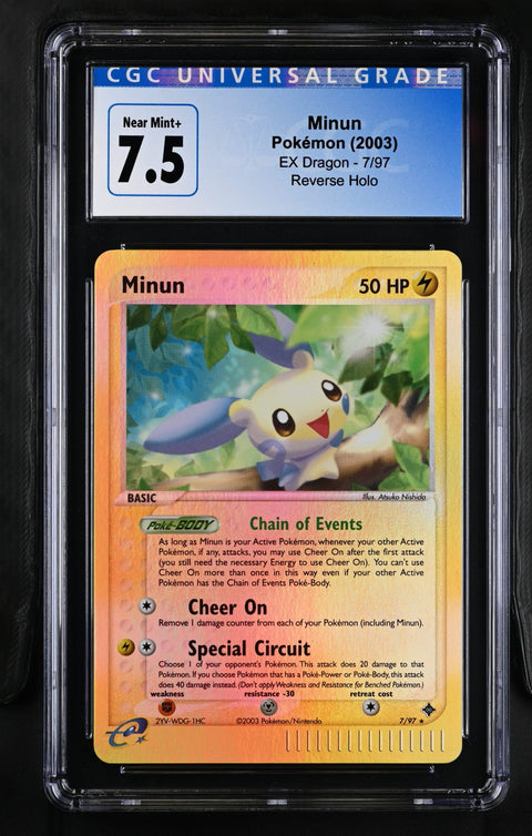 2003 EX Dragon #7/97 Minun CGC 7.5