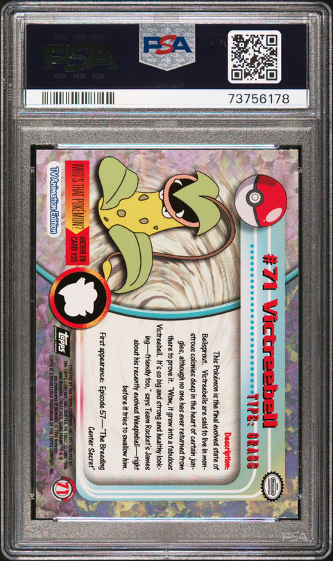 1999 Topps Pokemon Tv #71 Victreebell PSA 8