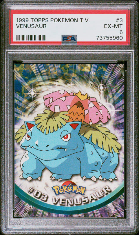 1999 Topps Pokemon Tv #3 Venusaur PSA 6