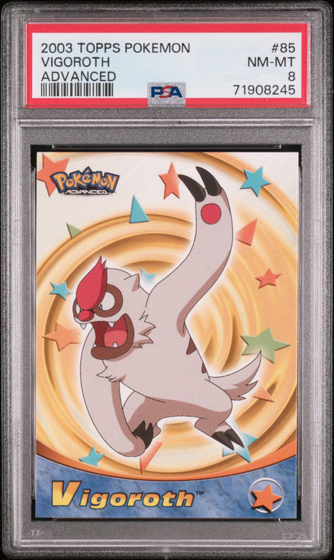 2003 Topps Pokemon Advanced #85 Vigoroth Advanced PSA 8