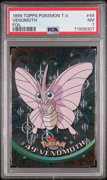 1999 Topps Pokemon Tv #49 Venomoth Foil PSA 7