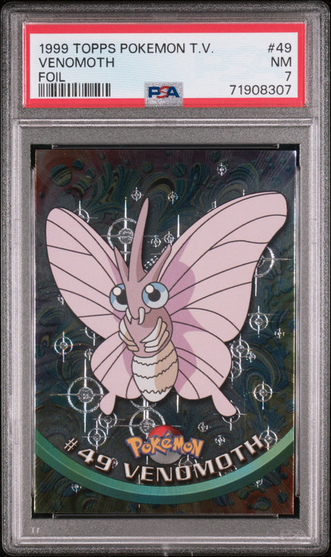 1999 Topps Pokemon Tv #49 Venomoth Foil PSA 7