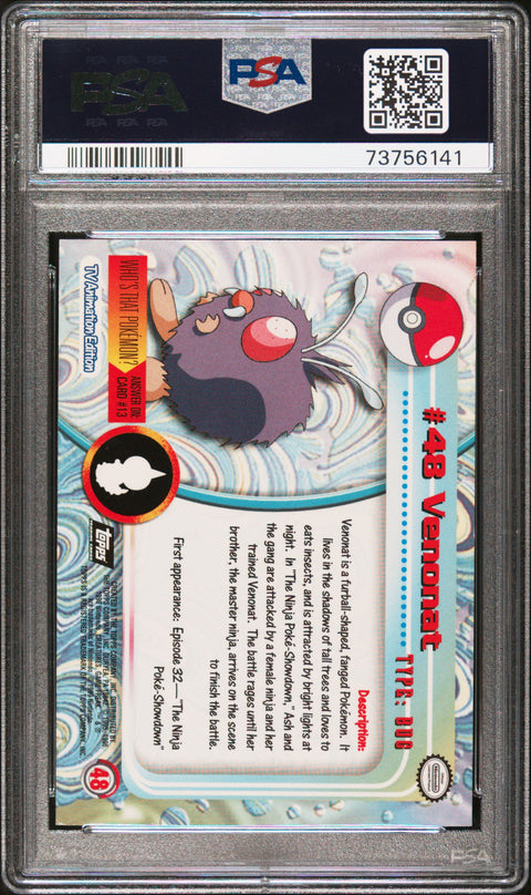 1999 Topps Pokemon Tv #48 Venonat PSA 5