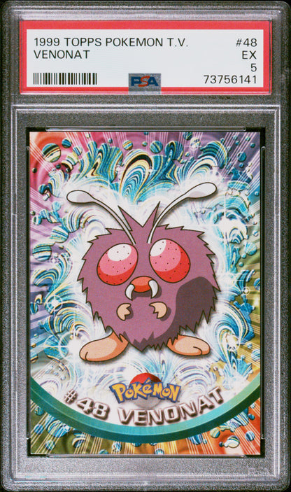 1999 Topps Pokemon Tv #48 Venonat PSA 5