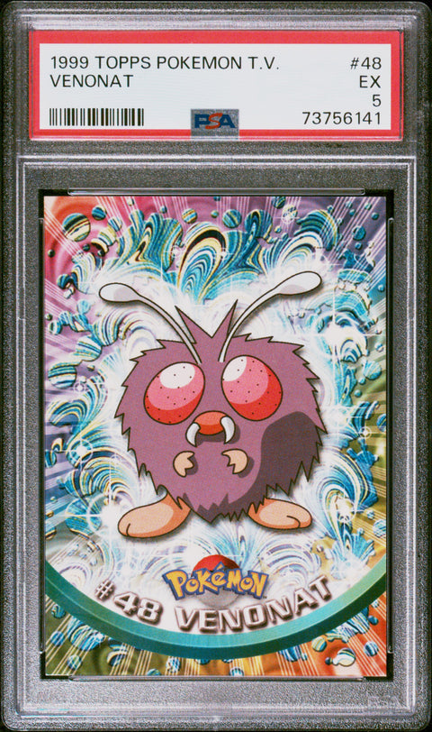 1999 Topps Pokemon Tv #48 Venonat PSA 5
