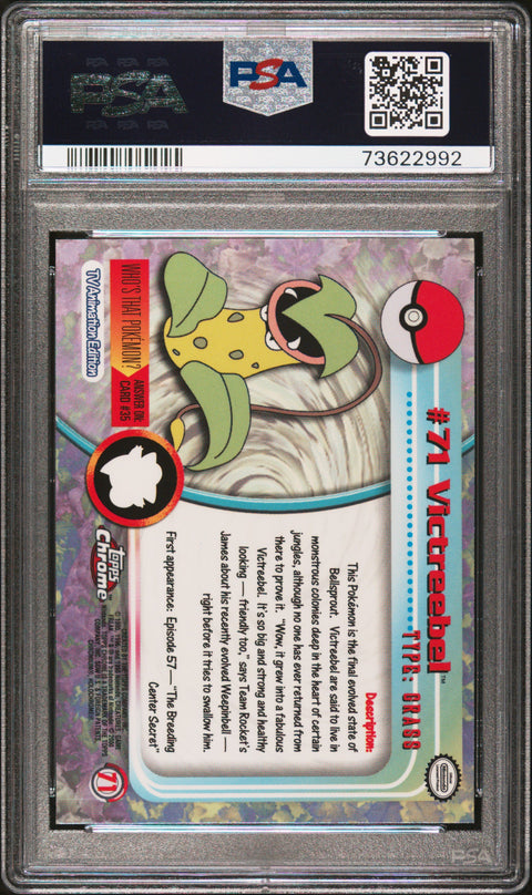 2000 Topps Chrome Pokemon T.V. #71 Victreebel Pokemon T.V. PSA 8