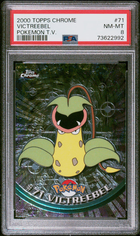 2000 Topps Chrome Pokemon T.V. #71 Victreebel Pokemon T.V. PSA 8