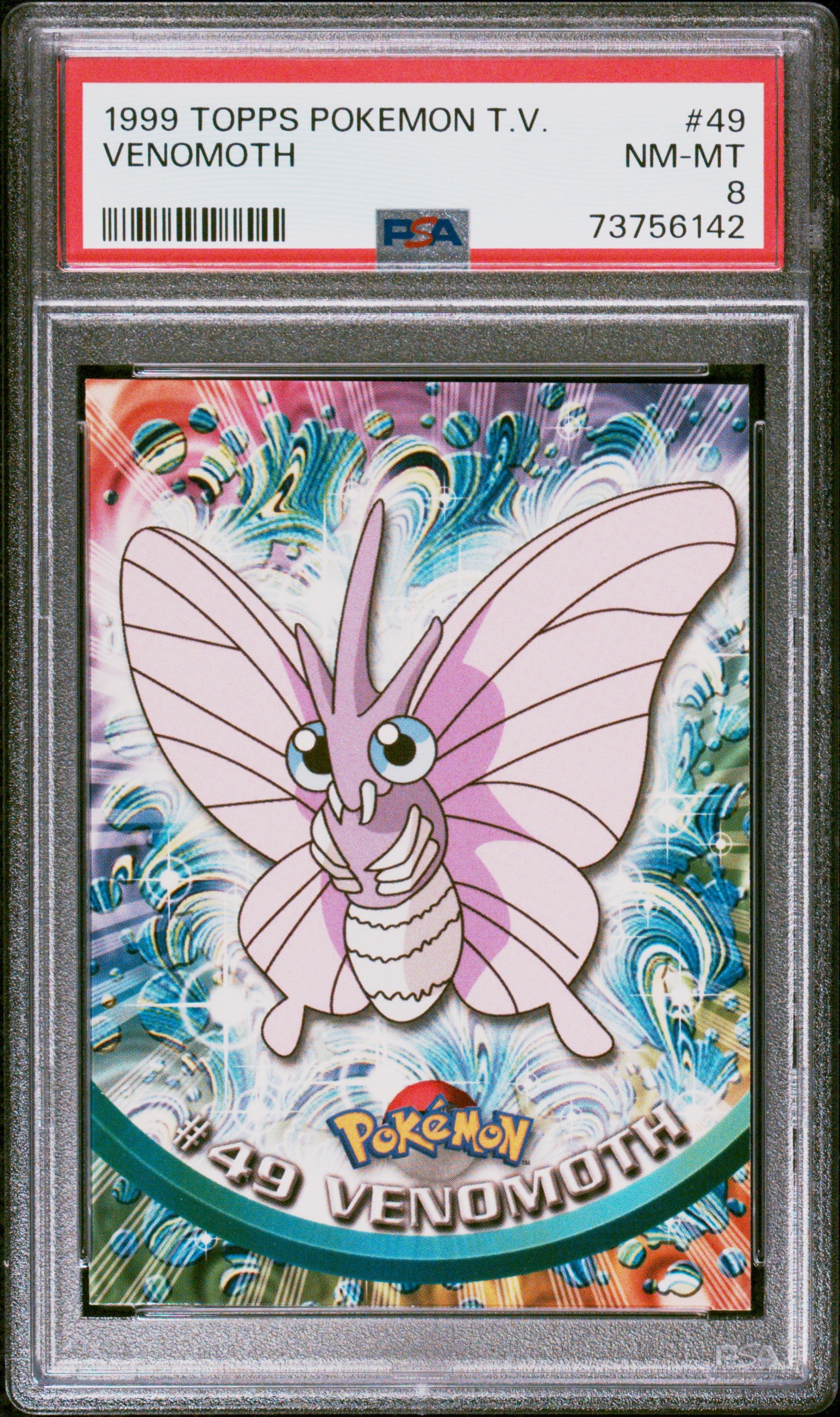 1999 Topps Pokemon Tv #49 Venomoth PSA 8