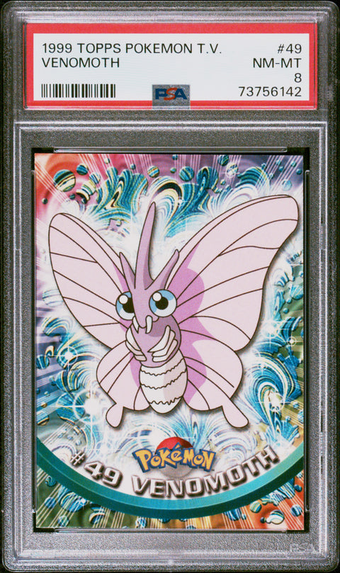 1999 Topps Pokemon Tv #49 Venomoth PSA 8