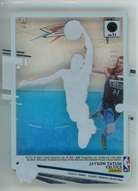 2020-21 Clearly Donruss #31 Jayson Tatum /99