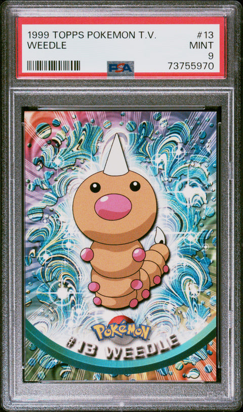 1999 Topps Pokemon Tv #13 Weedle PSA 9