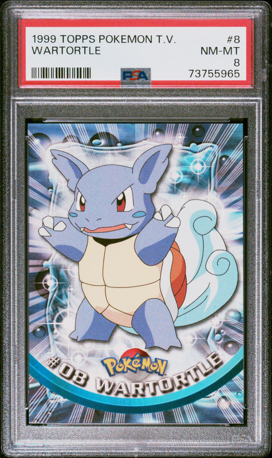 1999 Topps Pokemon Tv #8 Wartortle PSA 8