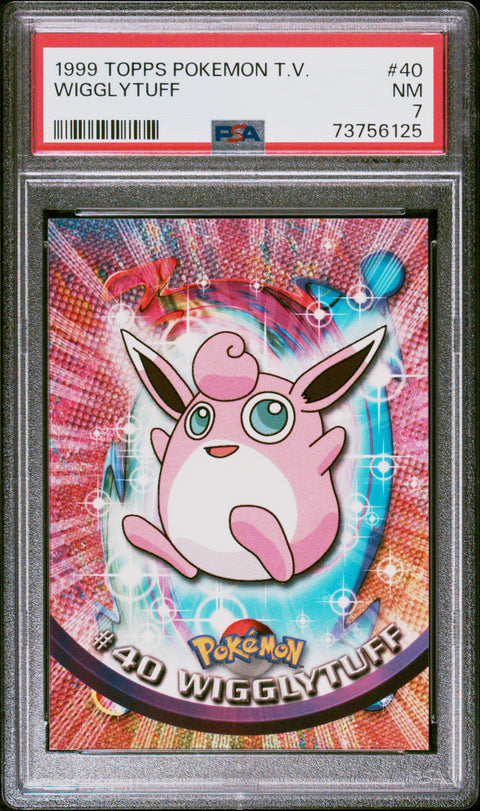 1999 Topps Pokemon Tv #40 Wigglytuff PSA 7
