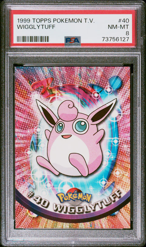 1999 Topps Pokemon Tv #40 Wigglytuff PSA 8