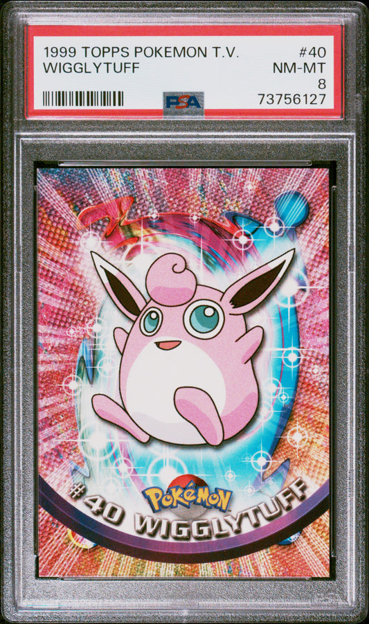 1999 Topps Pokemon Tv #40 Wigglytuff PSA 8