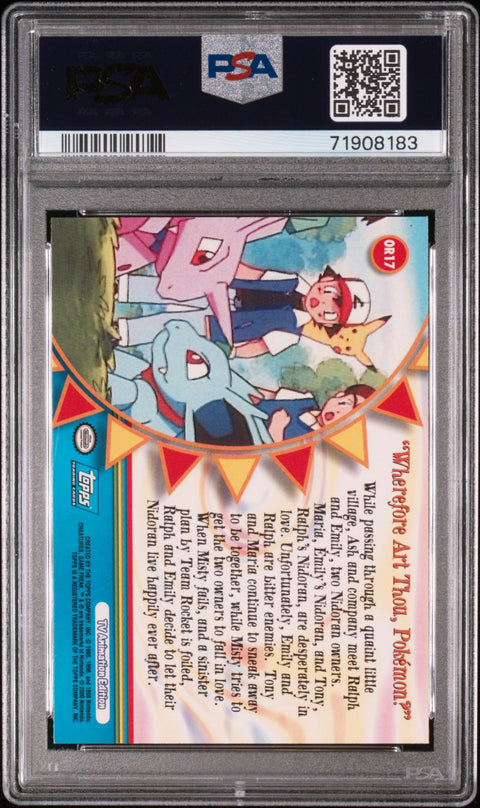 2000 Topps Pokemon Tv Animation Series 3 Orange Islands Pkmn. PSA 9
