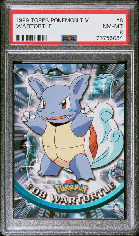 1999 Topps Pokemon Tv #8 Wartortle PSA 8
