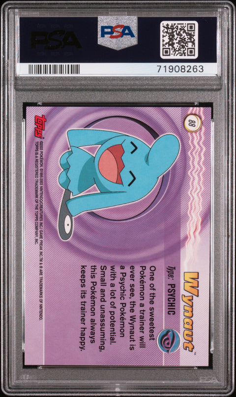 2003 Topps Pokemon Advanced #88 Wynaut Advanced-Foil PSA 9