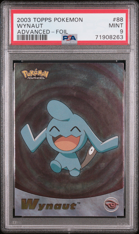 2003 Topps Pokemon Advanced #88 Wynaut Advanced-Foil PSA 9