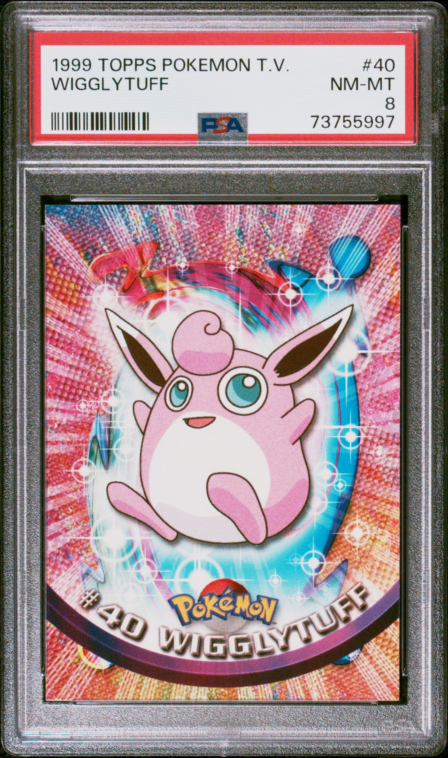 1999 Topps Pokemon Tv #40 Wigglytuff PSA 8