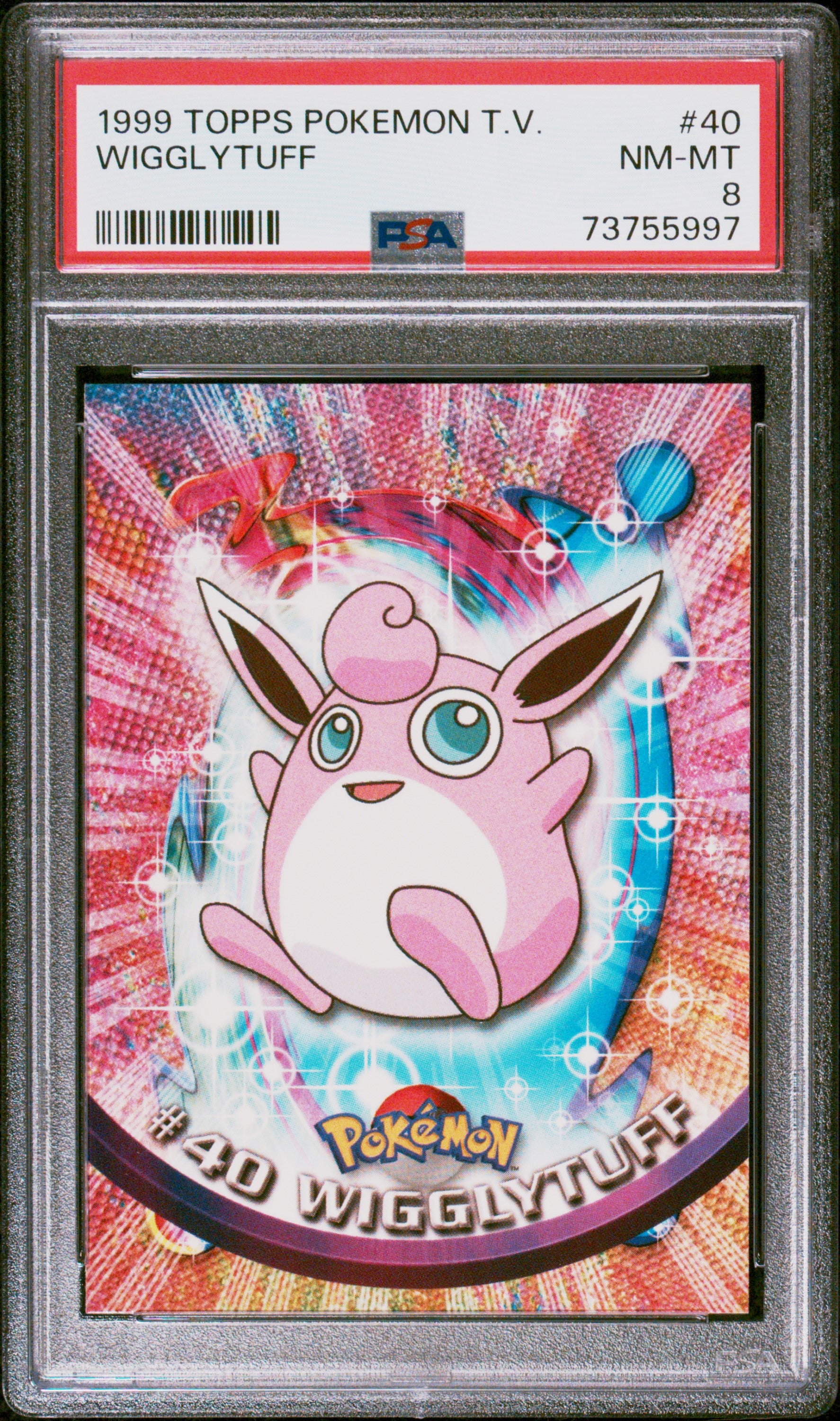 1999 Topps Pokemon Tv #40 Wigglytuff PSA 8