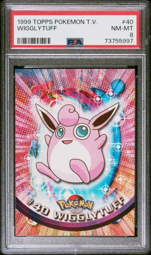 1999 Topps Pokemon Tv #40 Wigglytuff PSA 8