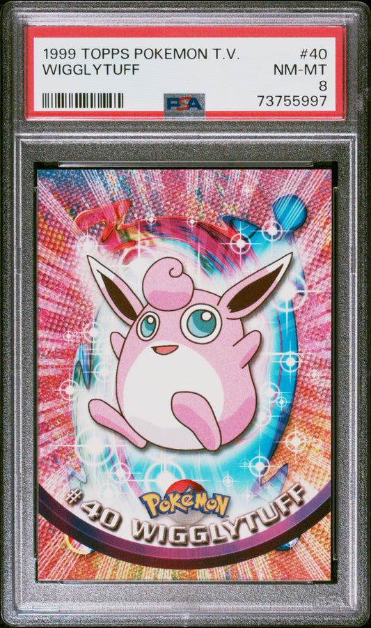 1999 Topps Pokemon Tv #40 Wigglytuff PSA 8