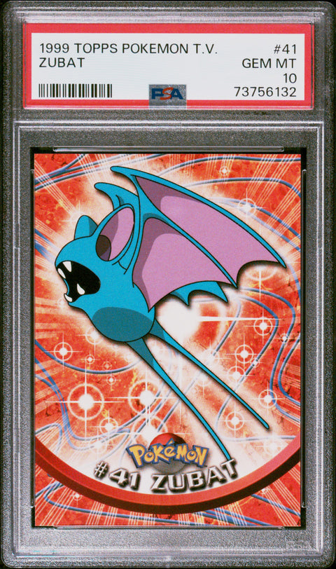 1999 Topps Pokemon Tv #41 Zubat PSA 10