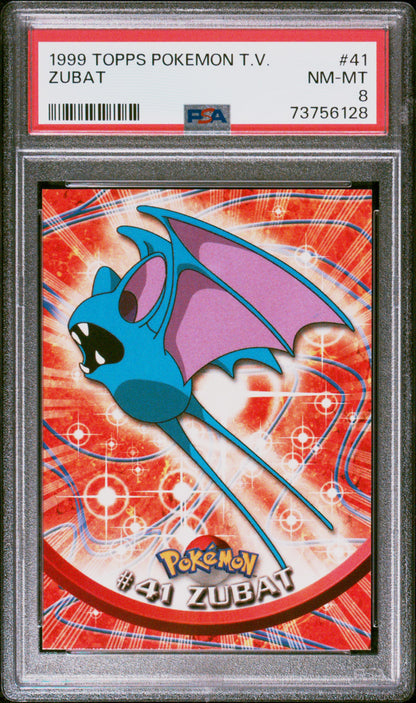 1999 Topps Pokemon Tv #41 Zubat PSA 8