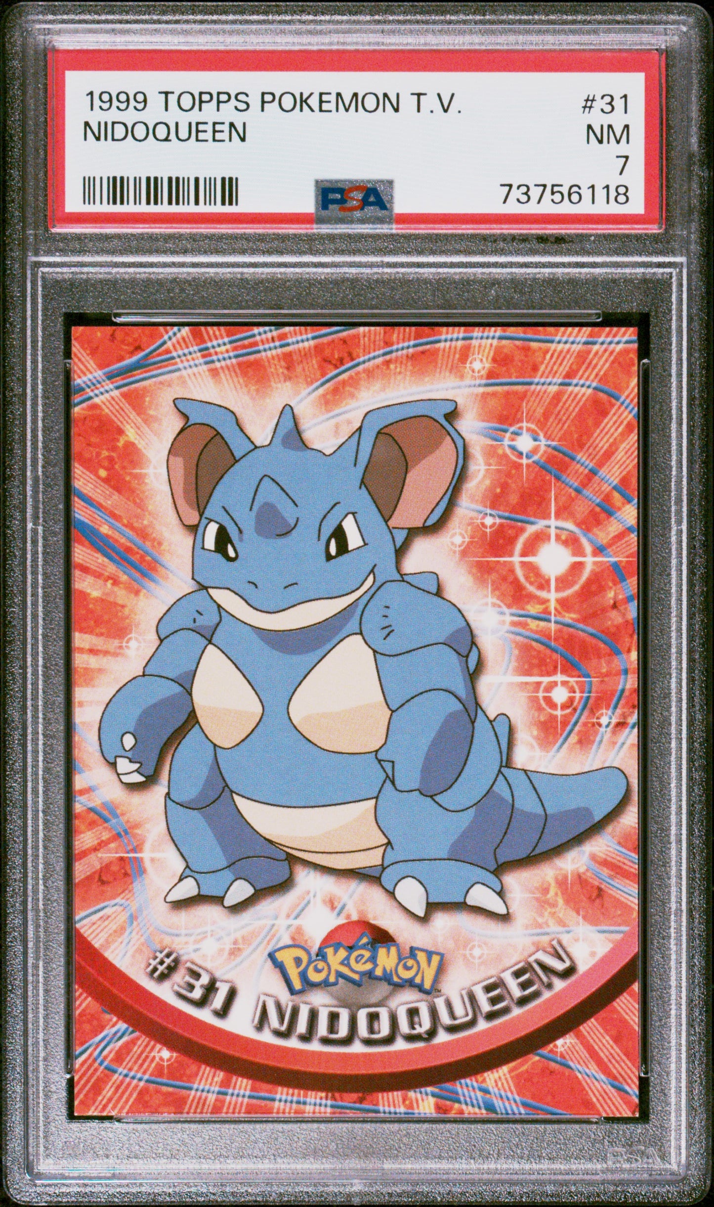 1999 Topps Pokemon Tv #31 Nidoqueen PSA 7